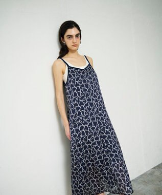 GRACE CONTINENTAL ラインハートキャミワンピース ネイビー