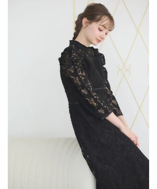 earth music&ecology 総レースワンピース Black