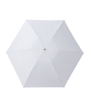 MOONBAT Fuwacool(フワクール) フワクールホワイト 晴雨兼用日傘 折りたたみ傘 ランダムドット 軽量 一級遮光／遮熱／UV ライトグレー