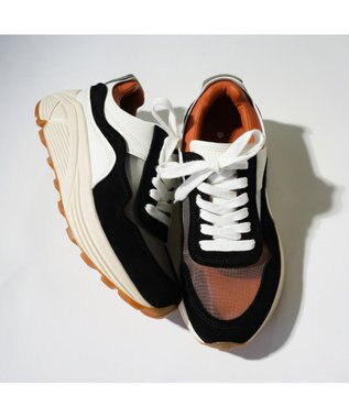 MODE ET JACOMO <carino>シースルー厚底スニーカー ブラックコンビ