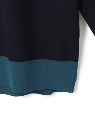 23区 S 【洗える】レーヨンポリエステルストレッチ カーディガン ネイビー×ダークブルー