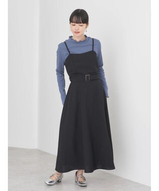 earth music&ecology ウエストマークキャミワンピース Black