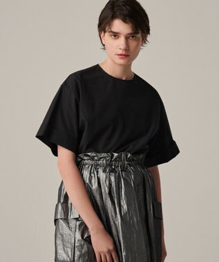 uncrave 【手洗い可】シアー ブラウス（uncrave WHITE） ブラック