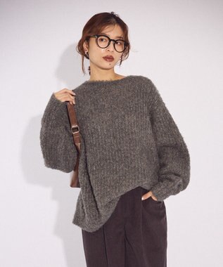 Green Parks ブークレＭＩＸニットチュニック Gray