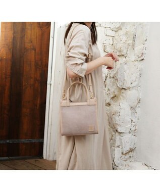 Regalo Felice 【水に強いスエード調素材 / 2way】ショルダー / REGALO LBE(ピンクベージュ×ベージュ)