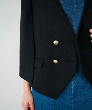 GRACE CONTINENTAL ケープスリーブジャケット ブラック