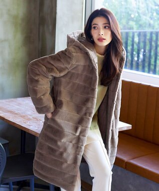 Tiaclasse 【2WAY】エコファーキルティングリバーシブルコート モカ