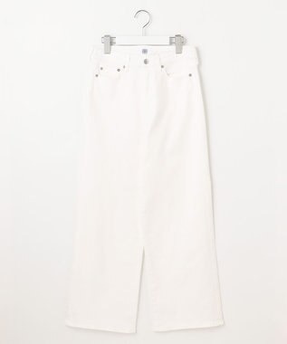 J.PRESS LADIES 【洗える】BASIC STRETCH DENIM ワイド ストレート デニム ホワイト系