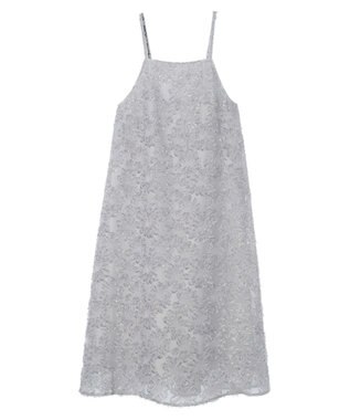 earth music&ecology フラワージャガードキャミワンピース Gray