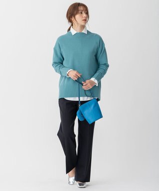 自由区 L 【WEB限定カラーあり/洗える/撥水加工】TRギャバ ストレートパンツ ブラック系