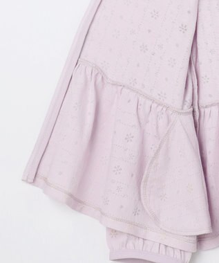 組曲 KIDS 【110-140㎝】 オパールレーシーパーカー ラベンダー