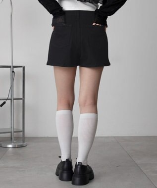 WEGO プリーツミニスコート ブラック