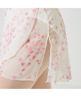 Chacott 【MAY NAGAHISA】巻きスカート ホワイトプリント