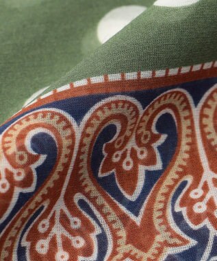 JOSEPH ABBOUD 【イタリア製・Holliday&Brown】ペイズリードット ストール オリーブ系6