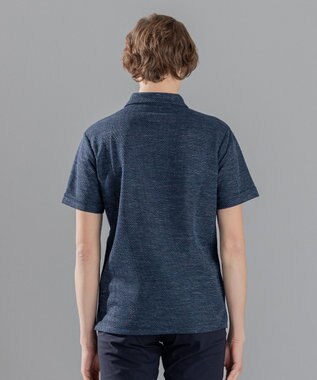 JOSEPH HOMME 【WEB限定商品】トップヘリンボンジャージー　スキッパー ネイビー系