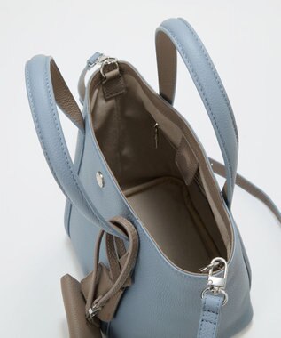 TOPKAPI 【Breath TOPKAPI】DUAL デュアル シュリンクレザー バイカラー トートバッグ チャーム付き ブルーグレー