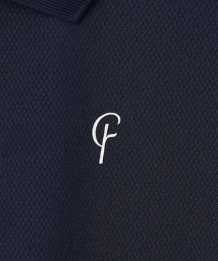 23区GOLF 【23Fondation/WOMEN】シアー袖 ニットポロ ネイビー系