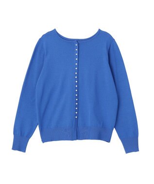 Green Parks パール調ボタン付き２ＷＡＹニットプルオーバー Blue