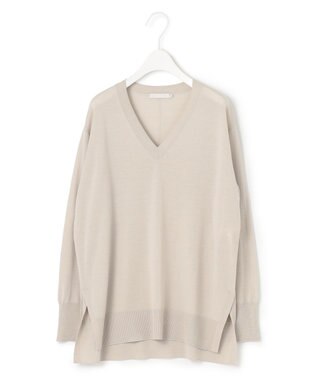 ICB 【洗える】 コンパクトウール Vネックプルオーバー トープ系