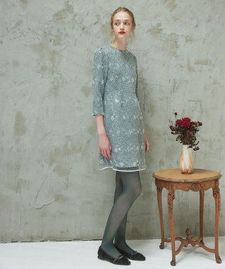 TOCCA SPANGLE OF FLOWER ドレス グリーン系5