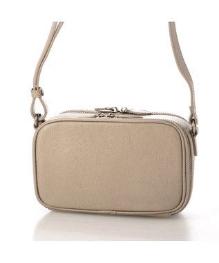 UNBILLION アトランタ ATLANTA / 牛革BOX型ウォレットショルダー グレージュ