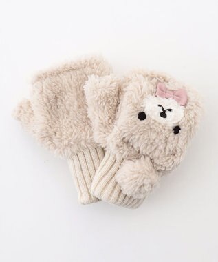 ANY KIDS アニマル2WAY手袋 ベージュ（クマ）