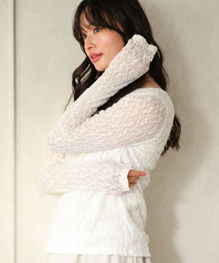 Green Parks ・ＳＵＧＡＲ　ＳＰＯＯＮ　ドレープレースプルオーバ Off White