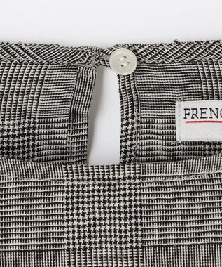 ANY 【洗える】ライトリネンクロスフレアスリーブ ブラウス グレンチェック