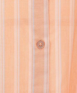 Green Parks 綿麻混５分袖ターンバックシャツ Orange