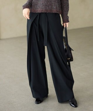  【SHIHOさん着用】フロントディテールラップワイド パンツ