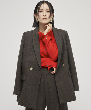 YECCA VECCA 【尾崎紗代子×YECCA VECCA】ツイードテーラードジャケット