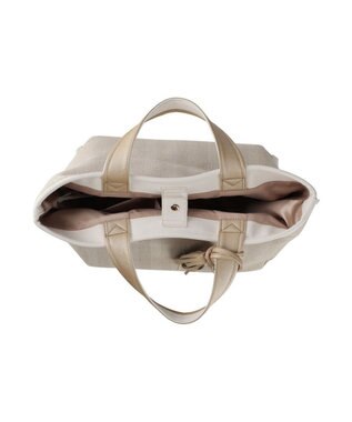 ROOTOTE 1071【幅広マチ】LT.デリ.ワイド.ツーカラー-B 01：ホワイト×ゴールド