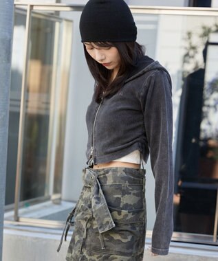 WEGO リブジップパーカー スミクロ