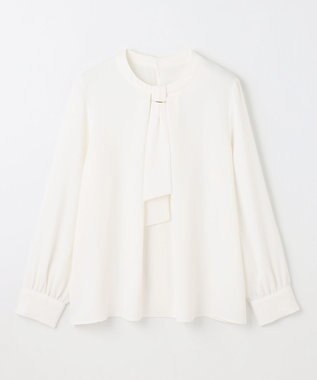 ANY L 【洗濯機可/2WAY】ボウタイブラウス オフ