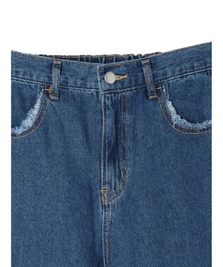 Green Parks ・Ｄｏｕｂｌｅ　Ｆｌａｇｓフリンジラインストレートデニム Indigo