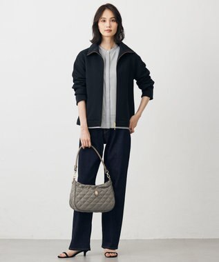 J.PRESS LADIES S 【WEB限定】ダンボールジャージー ハイネック ブルゾン 【WEB限定】ブラック系
