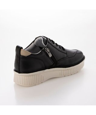 ing <ing>【サスティナブル】厚底レースアップスニーカー ブラック