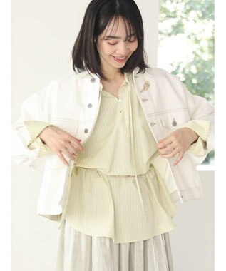 Green Parks ショート丈デニムジャケット Off White