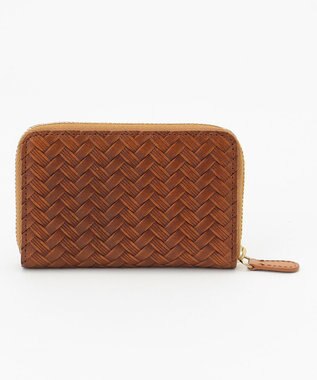 JOSEPH ABBOUD 【コインケース】カウレザー エンボスメッシュ キャメル系