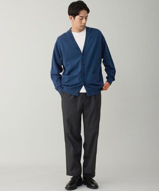 UNFILO MENS 【OCEANS YouTube 掲載/男女兼用】スムースシルキーニット カーディガン ブルー