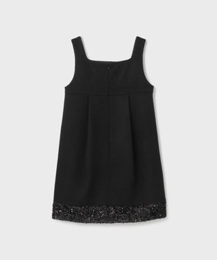 GRACE CONTINENTAL スパンコールヘムミニワンピース ブラック