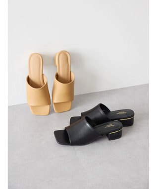 AMERICAN HOLIC スクエアトゥサンダル Black