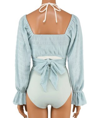 San-ai Resort（三愛水着楽園） 【SALE】トップス付き3点セット水着　9M　【San-ai Resort（サンアイリゾート）】 グリーン