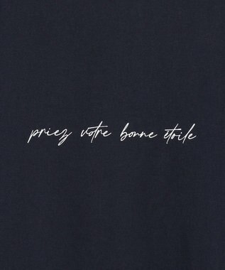 ANY SIS サテンコンビロゴ Tシャツ ネイビー