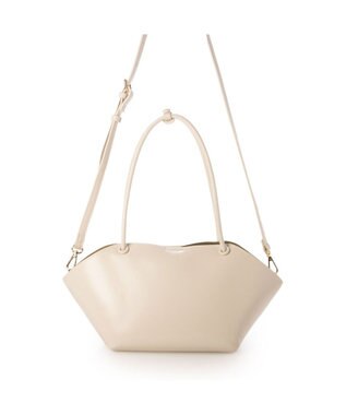 UNBILLION カシュカシュ cachecache / 横長バスケット型2wayトートバッグ アイボリー