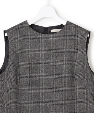 ICB L ウォッシャブルライトウール ワンピース ラメチェック