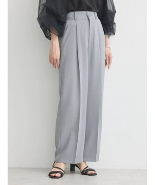 earth music&ecology タックストレートパンツ Light Gray