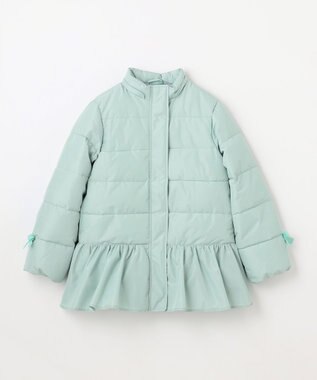 ANY KIDS 【洗濯機OK】中綿リボンコート ミント