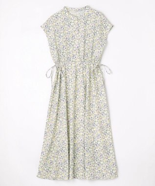 ANY 【洗濯機可能】サイドリボンフラワープリント ワンピース オフベース