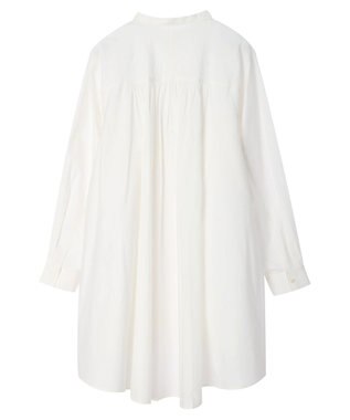 AMERICAN HOLIC ラグランＷポケットオーバーシャツチュニック Off White